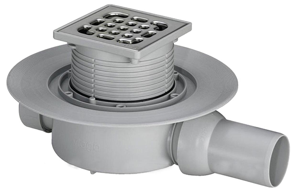 Изображение товара Трап Viega Advantix 583217 100x100 мм с сухим затвором из нержавеющей стали