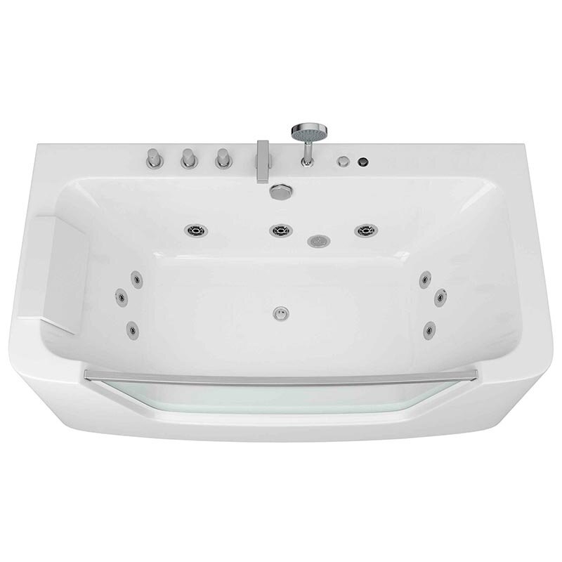 Изображение товара Гидромассажная ванна акриловая Grossman 160x85 см белая с гидромассажем
