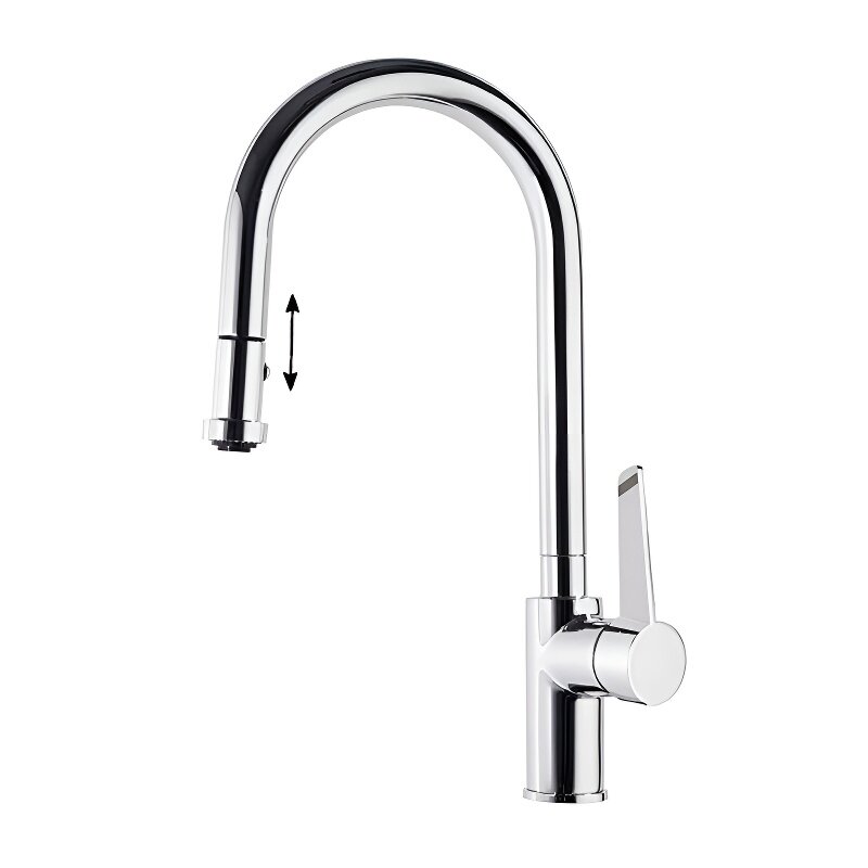 Изображение товара Смеситель для кухонной мойки Ramonsoler Kitchen 387901V2MC с выдвижным изливом хром