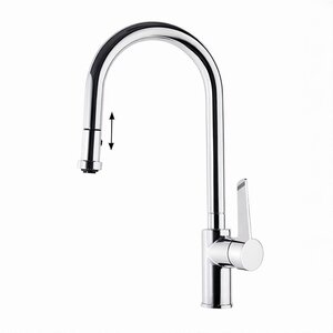 Изображение товара Смеситель для кухонной мойки Ramonsoler Kitchen 387901V1MC, выдвижной излив, цвет хром