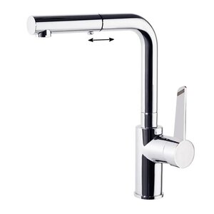 Изображение товара Смеситель для кухонной мойки Ramonsoler Kitchen 381901H1MC, выдвижной излив, цвет хром