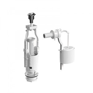 Изображение товара Механизм слива Berges Eko 22 двухрежимный хром для унитаза