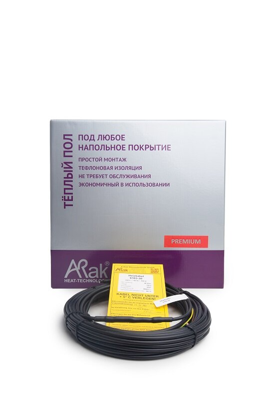Изображение товара Теплый пол Arnold Rak Heizkabel 6109-30: площадь обогрева 11,2 кв.м., мощность 1680 Вт, длина 56 м., 6109-30