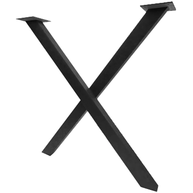 Изображение товара X-образное подстолье для столешницы 85 см черное металловое 1Marka