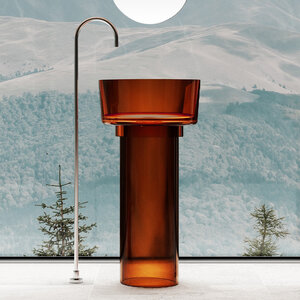 Изображение товара Раковина Abber Kristall AT2702Opal-H 45 см коричневая напольная Германия