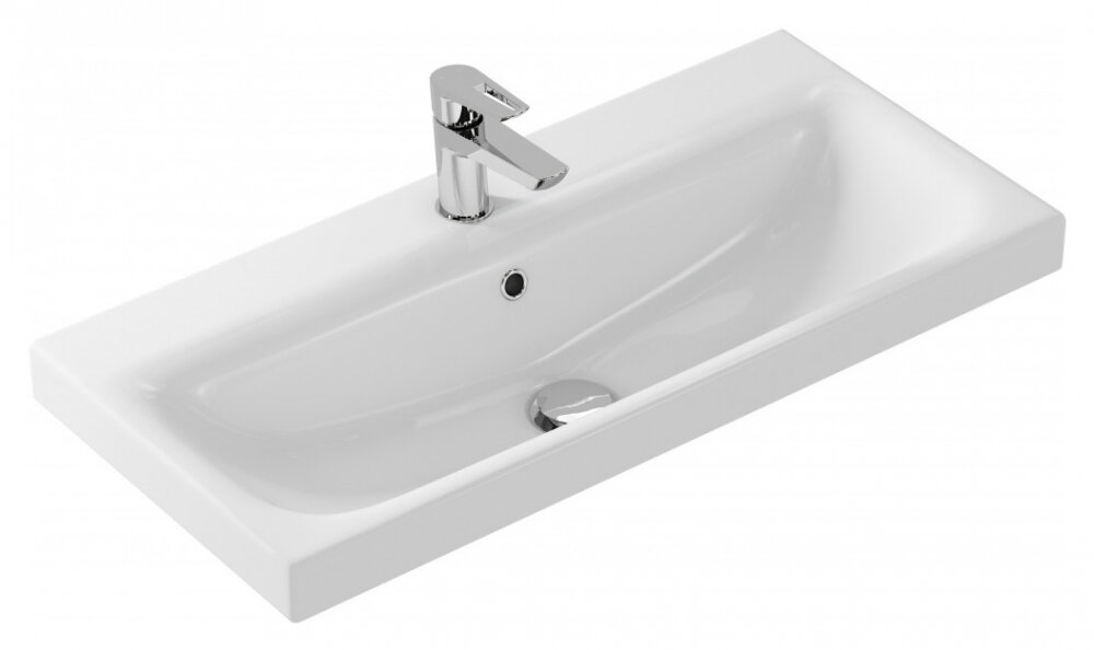 Изображение товара Раковина Cersanit Moduo P-UM-MOD80SL/1 80 Slim белая встройка и подвесная