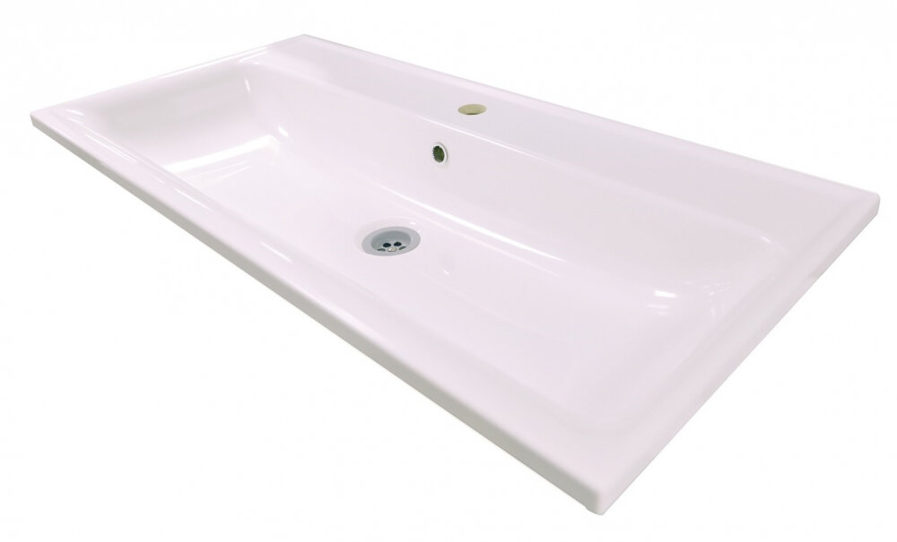 Изображение товара Раковина Marka One Mix Polytitan 100 см, белый, У79779