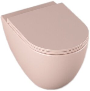 Изображение товара Подвесной безободковый унитаз Isvea Infinity, крышка микролифт, лососевый матовый, 10NF02001-2S/40KF0541I-S
