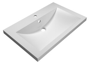 Изображение товара Раковина Florentina Anita 75 см белая встраиваемая с переливом и отверстием для смесителя