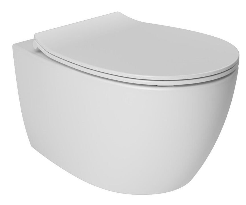 Изображение товара Подвесной безободковый унитаз Isvea Sentimenti Neo, крышка микролифт, белый матовый, 10AR02010-2L/40D80201I-S