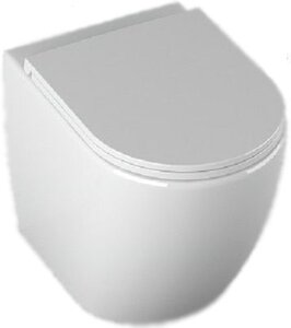 Изображение товара Приставной безободковый унитаз Isvea Infinity с микролифтом, белый