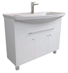Изображение товара Тумба под раковину 1Marka Lina Classic New 105 см напольная белая