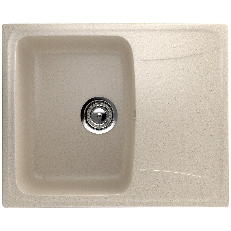 Изображение товара Кухонная мойка Ulgran U-201 58 см искусственный камень и нержавейка бежевый