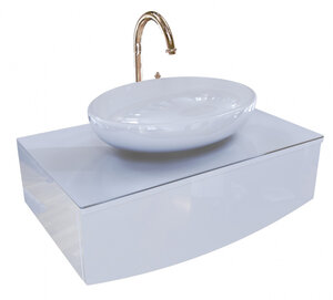 Изображение товара Тумба под раковину 1Marka Nega 60 см, подвесная, белый, Ц0000002812