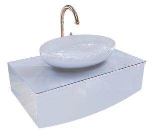 Изображение товара Тумба под раковину 1Marka Nega 80 см белая подвесная