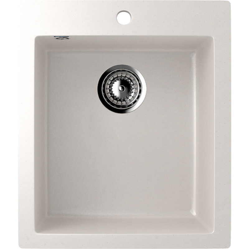 Изображение товара Мойка кухонная Ulgran U-404 42 см белая встраиваемая