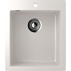 Изображение товара Кухонная мойка Ulgran U-404, 42 см, белая, накладная, искусственный камень