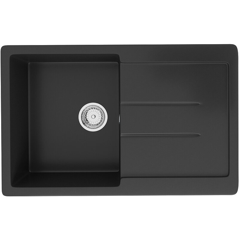 Изображение товара Мойка кухонная Ulgran U-507, 77 см, ультра-черный цвет