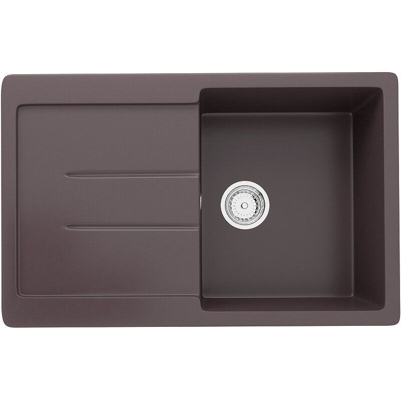 Изображение товара Кухонная мойка Ulgran U-507 из искусственного камня 77 см коричневая