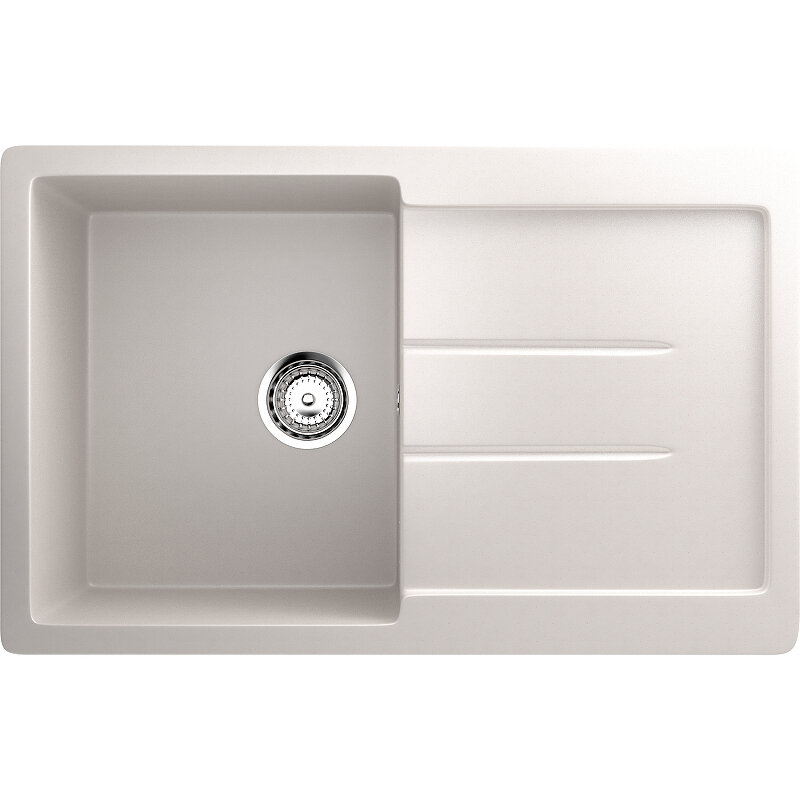 Изображение товара Кухонная моечная раковина Ulgran U-507 77 см белая нержавеющая сталь