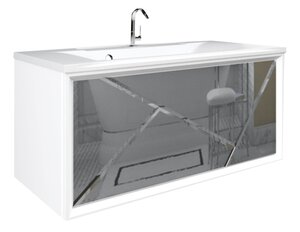 Изображение товара Подвесная тумба под раковину Marka One Seattle 90 см стекло МДФ Россия