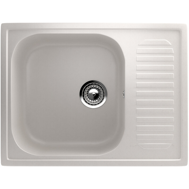 Изображение товара Кухонная мойка Ulgran U-202 64 см белый нержавеющая сталь встраиваемая сверху
