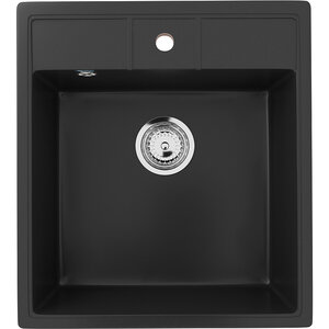 Изображение товара Мойка кухонная Ulgran U-406 U-406-344, 45.5 см, цвет ультра-черный
