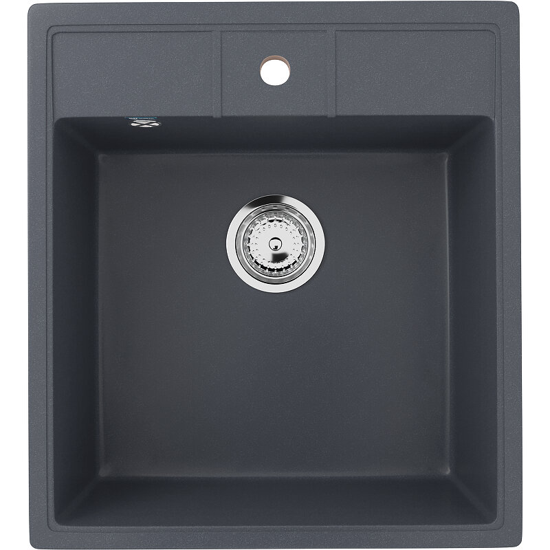 Изображение товара Кухонная мойка Ulgran U-406, 45.5 см, антрацит, встраиваемая