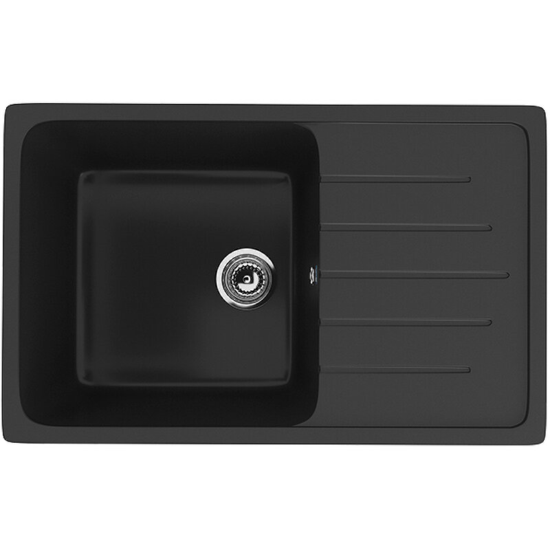 Изображение товара Мойка кухонная Ulgran U-400 75 см черный нержавеющая сталь встраиваемая