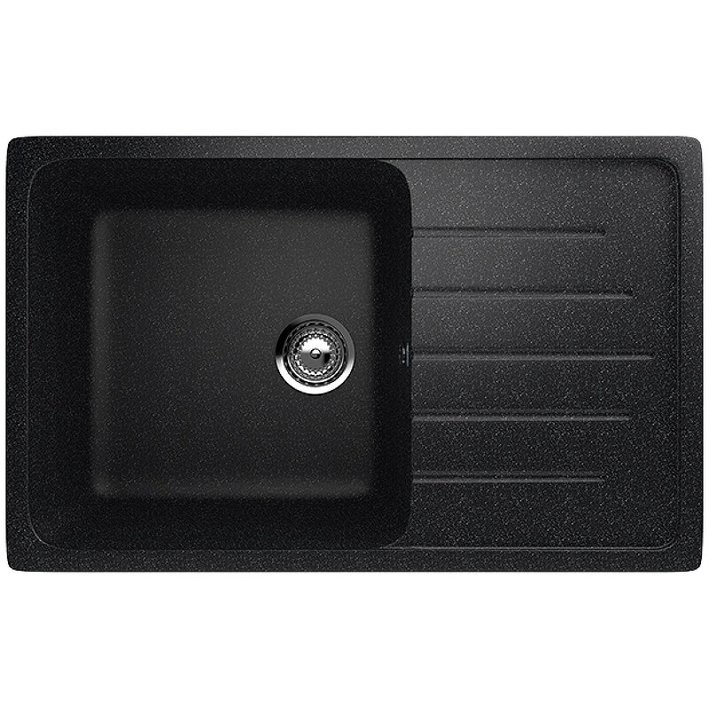Изображение товара Кухонная мойка Ulgran U-400-308 75 см черный матовая нержавеющая сталь