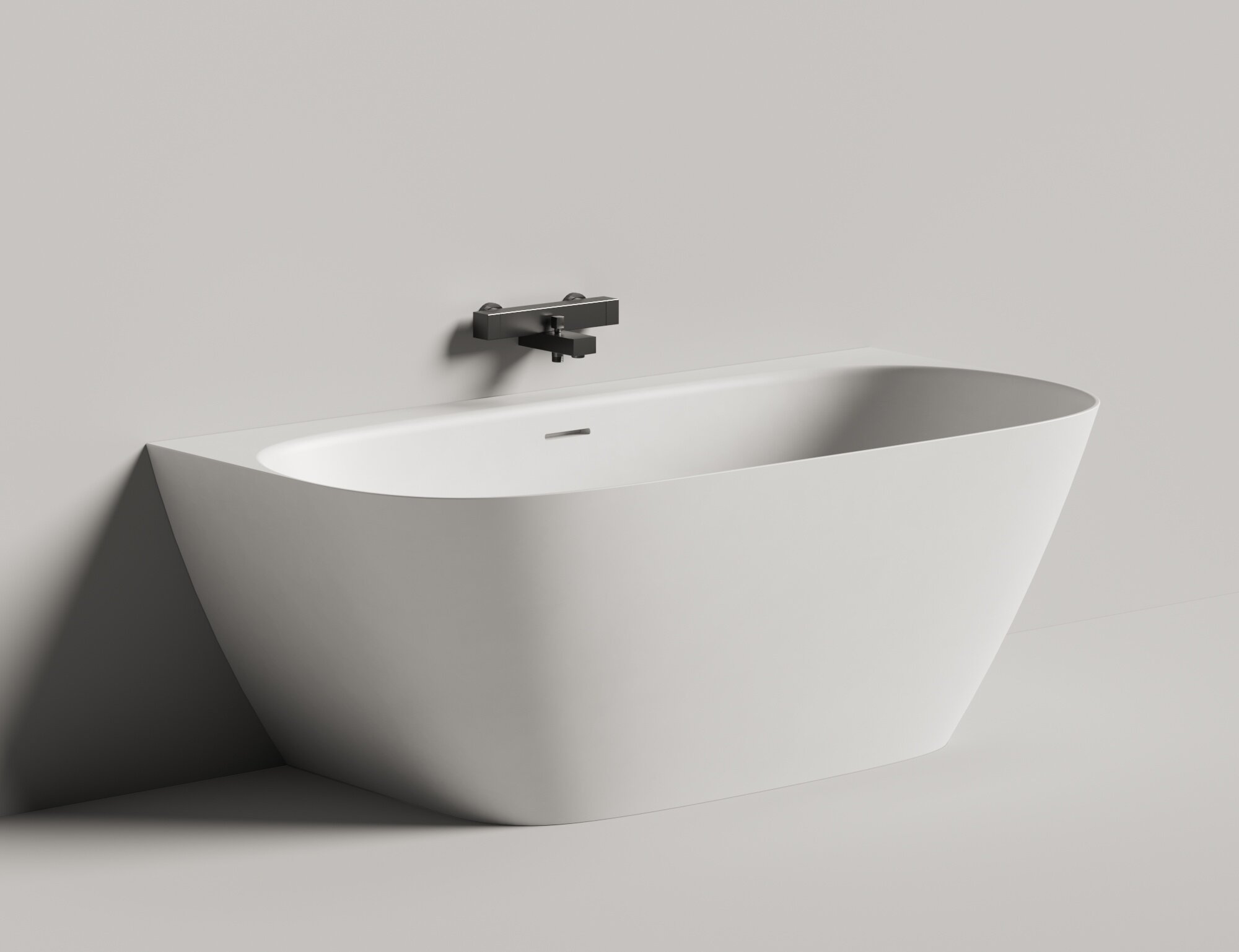 Изображение товара Ванна Salini Sofia Wall 160 х 80 см, из искусственного камня S-Sense, белый глянцевый, 102517G Изображение товара Ванна Salini Sofia Wall 160 х 80 см, из искусственного камня S-Sense, белый глянцевый, 102517G