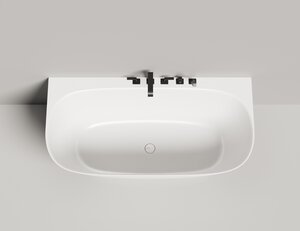 Изображение товара Ванна Salini Sofia Wall 160 х 80 см из искусственного камня S-Stone белый матовый