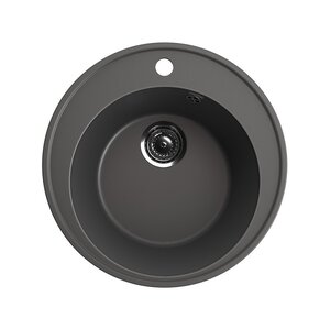 Изображение товара Мойка кухонная Ulgran Quartz Nora 485-09, 48.5 см, цвет мокрый асфальт