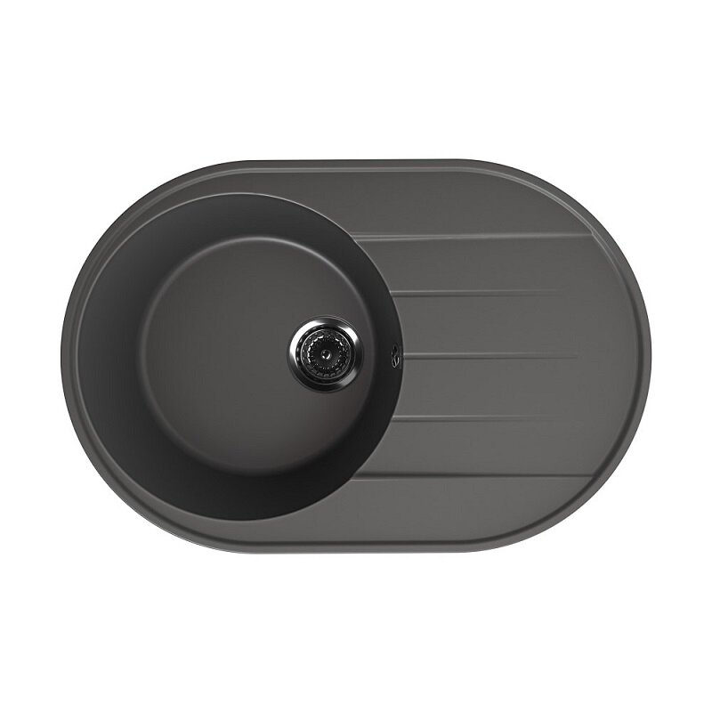 Изображение товара Мойка кухонная Ulgran Quartz Nora 750-09, 75 см, цвет мокрый асфальт Изображение товара Мойка кухонная Ulgran Quartz Nora 750-09, 75 см, цвет мокрый асфальт