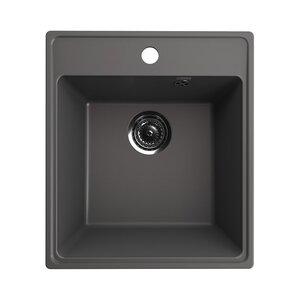 Изображение товара Мойка кухонная Ulgran Quartz Forte 425-09, искусственный камень, 42.5 см, черный