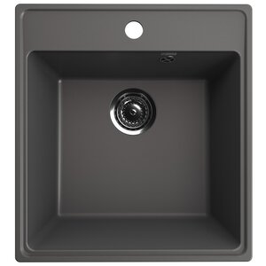Изображение товара Кухонная мойка Ulgran Quartz Forte 460-09, искусственный камень, 46 см мокрый асфальт