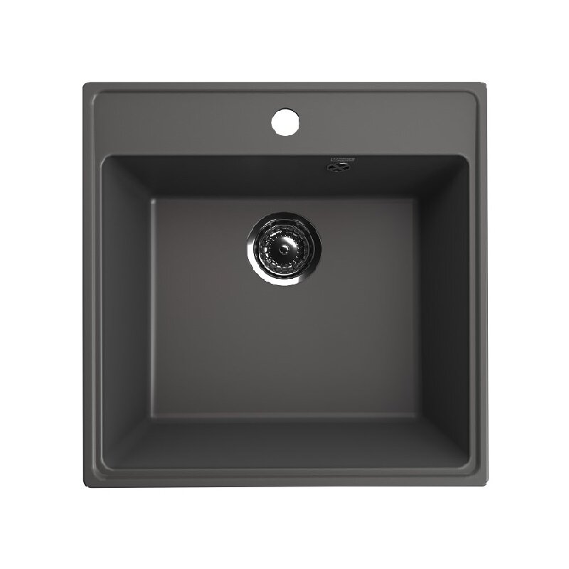 Изображение товара Мойка кухонная Ulgran Quartz Forte 50.5 см серый с двумя раковинами поверхностная