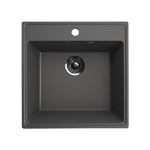 Изображение товара Мойка кухонная Ulgran Quartz Forte 50.5 см серый с двумя раковинами поверхностная