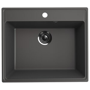 Изображение товара Мойка кухонная Ulgran Quartz Forte Forte 580-09, 58 см, цвет мокрый асфальт