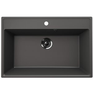 Изображение товара Мойка кухонная Ulgran Quartz Forte Forte 760-09, 76 см, цвет мокрый асфальт