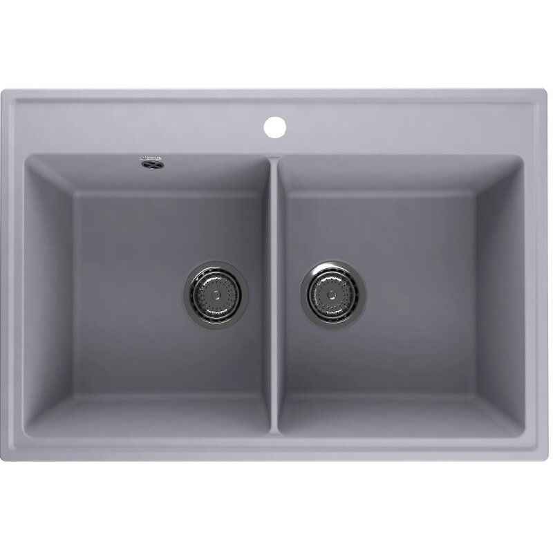 Изображение товара Мойка кухонная Ulgran Quartz Ruma 780-05 78 см искусственный камень серый