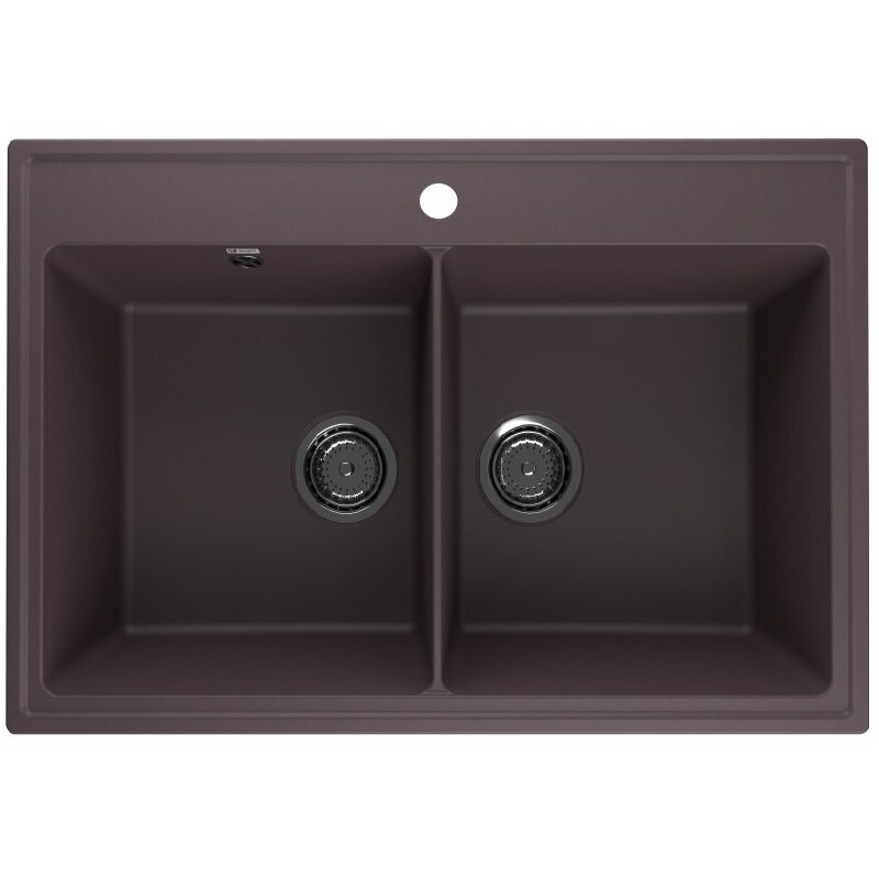 Изображение товара Мойка кухонная Ulgran Quartz Ruma 780-06, 78 см, цвет трюфель