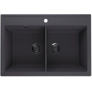 Изображение товара Кухонная мойка Ulgran Quartz Ruma 780-08 78 см искусственный камень черная