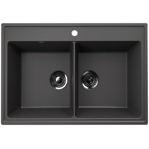 Изображение товара Мойка кухонная Ulgran Quartz Ruma Ruma 780-09, 78 см, цвет мокрый асфальт