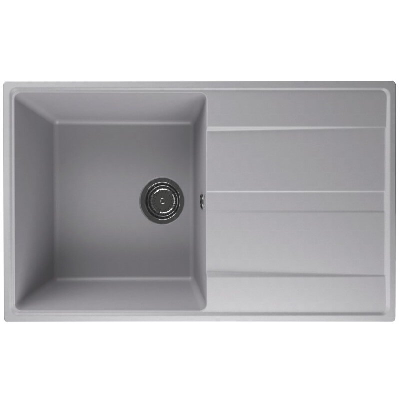 Изображение товара Мойка кухонная Ulgran Quartz Prima 850-04 85 см белая искусственный камень