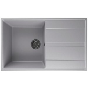 Изображение товара Мойка кухонная Ulgran Quartz Prima Prima 850-04, 85 см, цвет платина