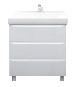 Изображение товара Тумба под раковину 1Marka Кода 60 см белая с 3 ящиками