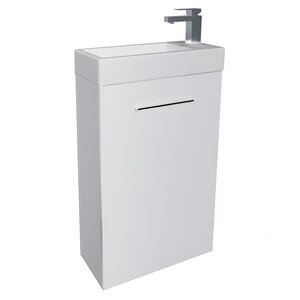 Изображение товара Тумба под раковину 1Marka Ноктюрн 40П, 1 дверь, подвесная, белый, У37625