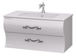 Тумба с раковиной Aima Amethyst 100 см, 2 ящика, подвесная, белый, У40390 - фото 1