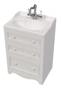 Изображение товара Тумба с раковиной 1Marka Avanti 60 см, 3 ящика, напольная, белый, У99204